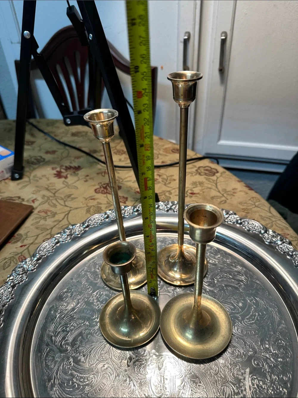 Brass Taper Candle Holders - Set of 4